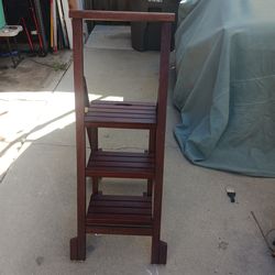 Three tier wooden picture stand or plants