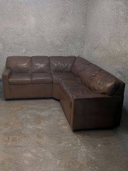 Brown Leather Couch