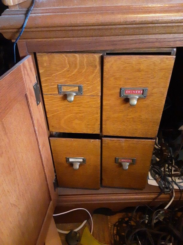 Antique Four Drawer Filing Cabinet