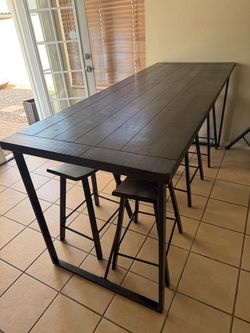 🍽️ Bar-Height Dining Table + 6 Stools — $175