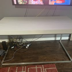 White And Silver Table / Desk 