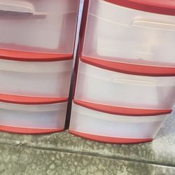 2 Drawer Tower Plastic Storage Organizer 