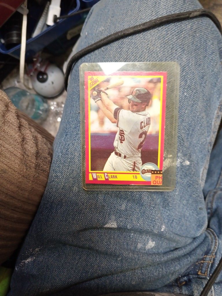 1990 Score Will Clark Error Card**Rare Unique One Of A Kind Baseball Card