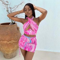 women 2 piece  dress
