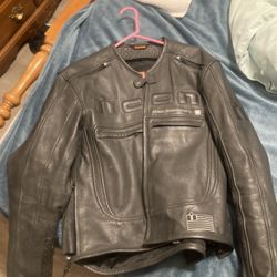Icon Leather Motorcycle Jacket Medium 