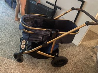 Navy And Gold stroller Used 5x