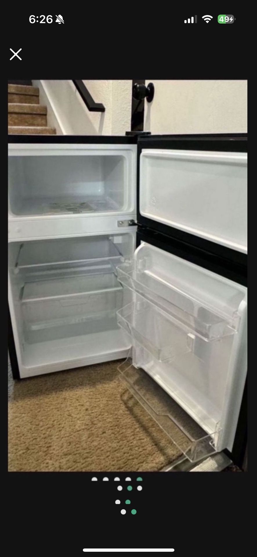 New 3.1 Cu Ft Mini Fridge With Freezer