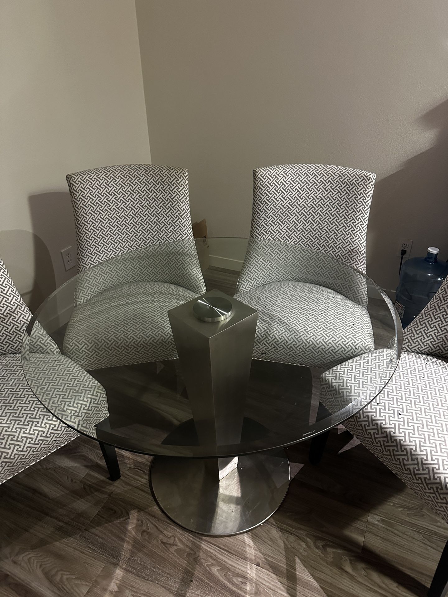 Glass Table Set With Chairs