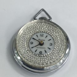 SWISS MADE WATCH PENDANT SILVER TONE 