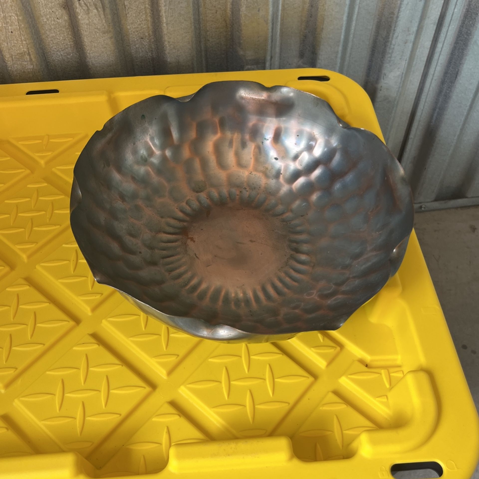 10” Diameter Vintage Gregorian Copper Bowl Stamped 314 Solid Copper & Made In USA