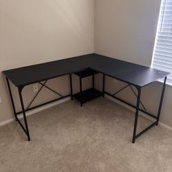 Mainstays Two-Way Convertible Desk with Lower Storage Shelf
