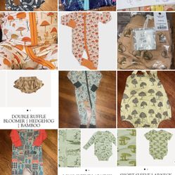 18-24 Month Clothes Kate Quinn, Bamboo,  Vintage - Stripes, Nature, Floral, Animals, Mushrooms, More! 