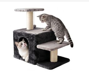 Cat Tree with Condo, Scratching Posts, and Perch