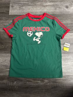 Girls Snoopy Mexico shirt medium peanuts soccer Futbol