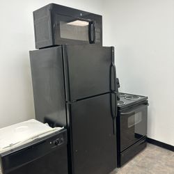 Combo GE, Electric Dryer, Top And Bottom Refrigerator, Dishwasher And Micro