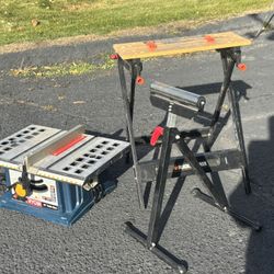 Ryobi 10” Table Saw And Black & Decker Workmate And All Pictured