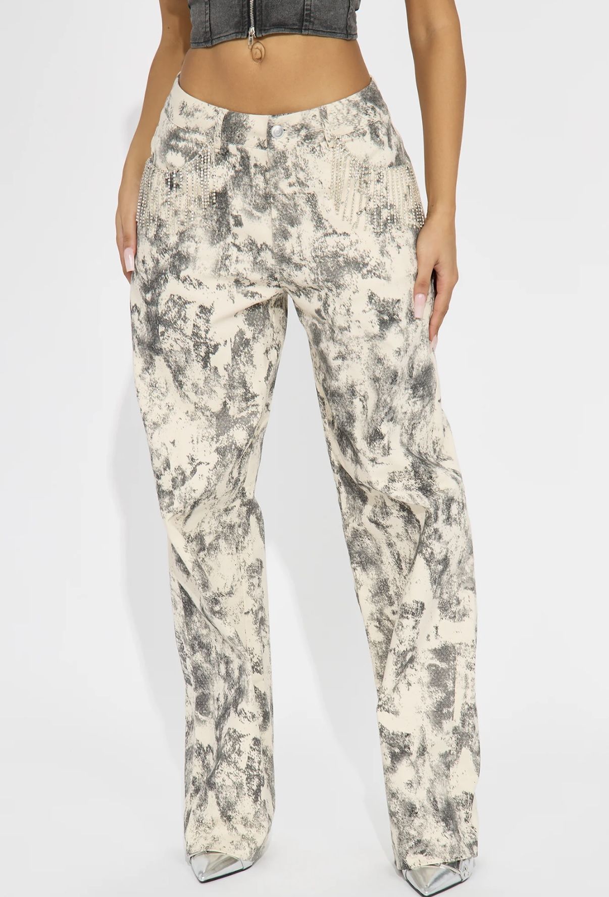 Western Dreams Washed Straight Leg Pants Size 7