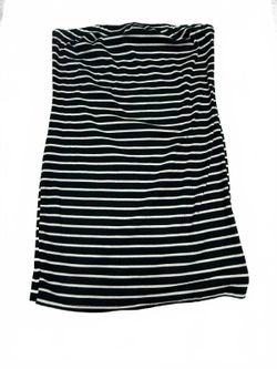 SHEIN Black and White Striped Mini Dress Bodycon Short Sleeve Grunge Size S
