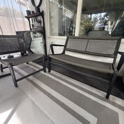 Patio Bench & Chair Set