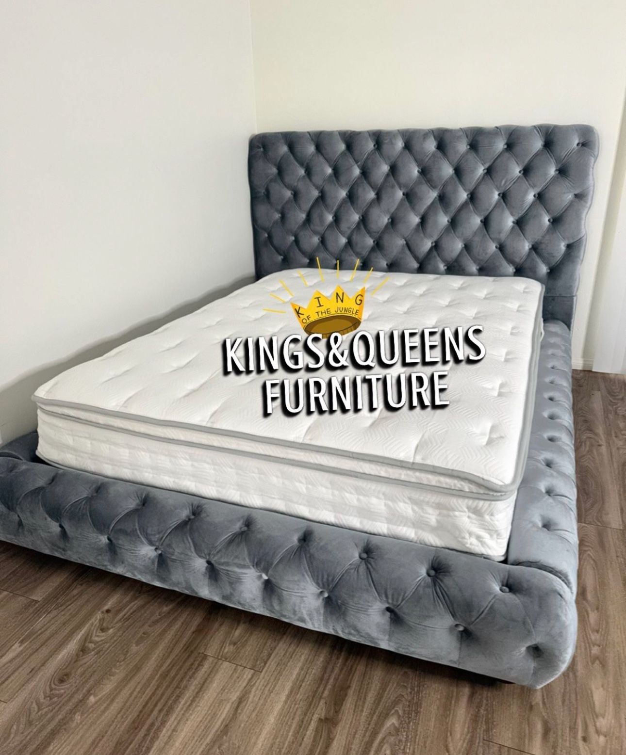 Queen Bed With Organic Mattress 