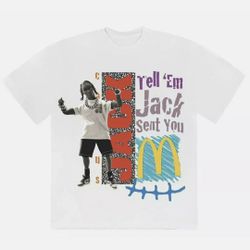 Travis Scott X McDonald’s Jack Smile White T-Shirt Large