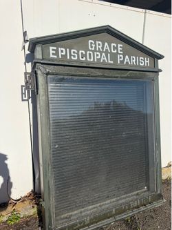 Vintage Copper & Glass Advertising Marquee