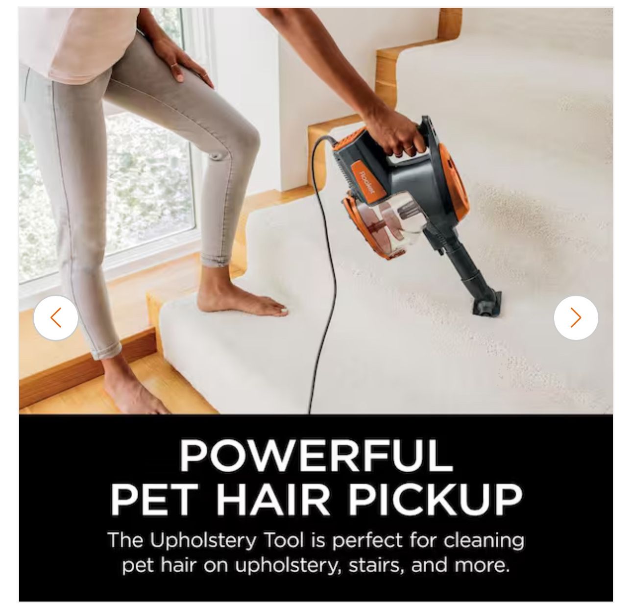 Aspiradora Shark Rocket Bagless Corded Washable Filter Stick Vacuum Cleaner for Hard Floors/ Rugs with Powerful Pet Hair Pickup in Orange