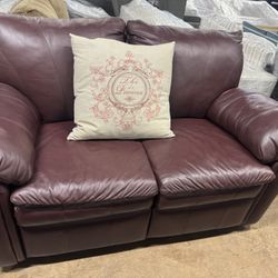 🤩👉🏼🛋️Leather Loveseat Recliner Sofa 🛋️ 💰