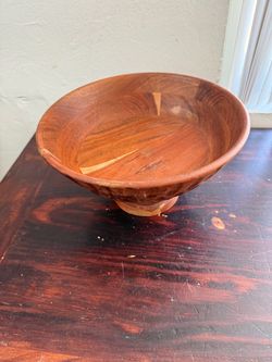 Wooden Acacia Pedestal Salad Bowl 10”