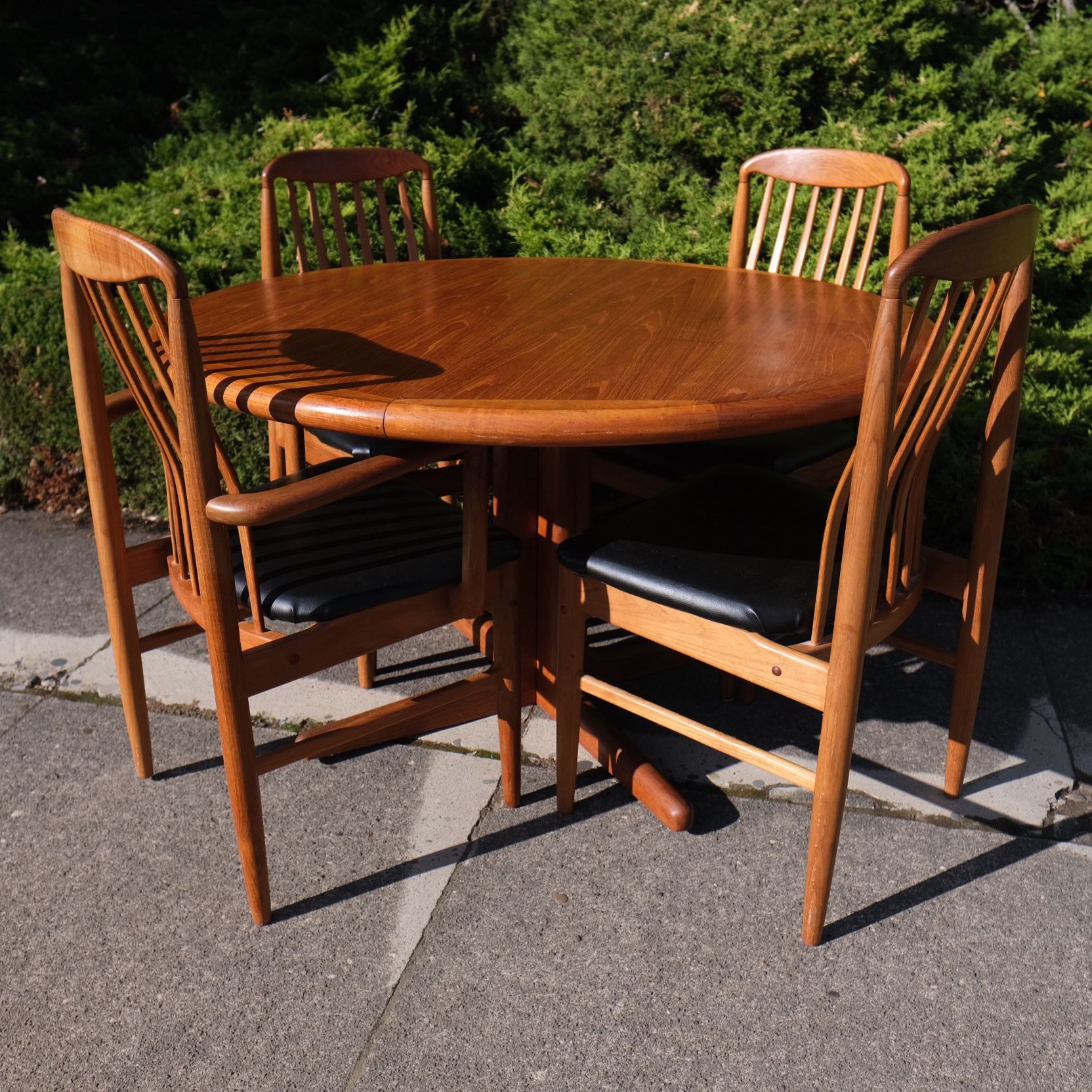 Vintage Danish Teak Expandable Table & Chairs