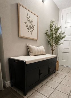 Entryway bench for shoes/storage
