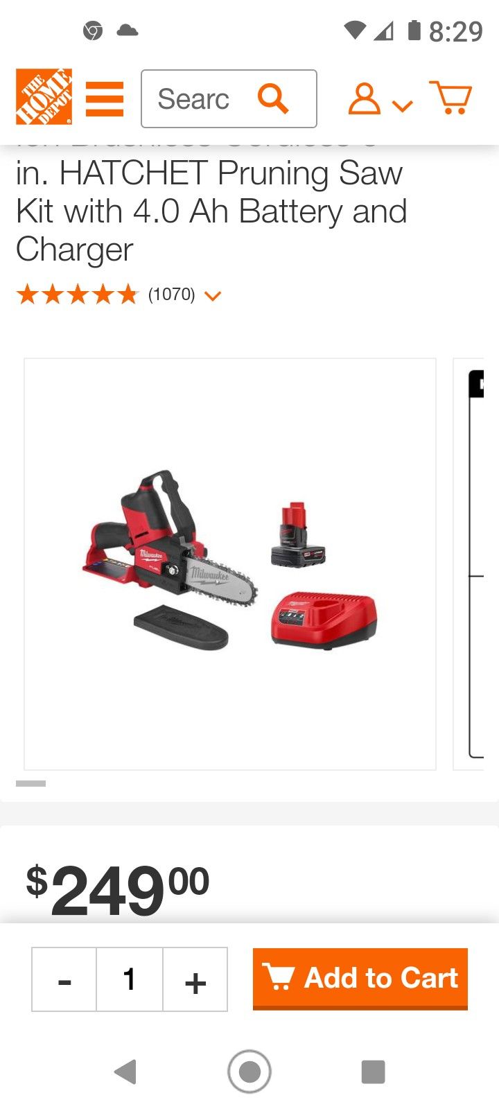 Milwaukee Chainsaw New In Box