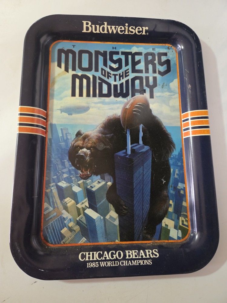 Chicago Bears 85 Superbowl Budweiser Tray