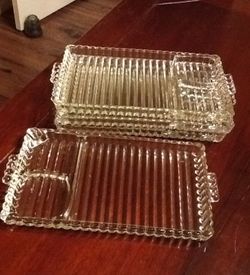 Vintage Glass Serving Set