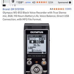 Brand New Olympus Digital Voice Recorder (WS-853)