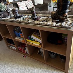 Storage Shelves W/ Glass Top