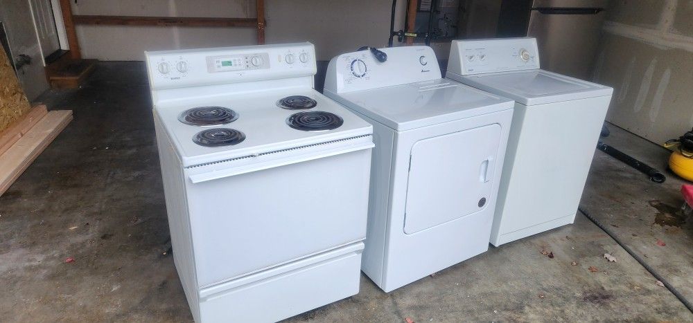 Stove, Washer, Dryer