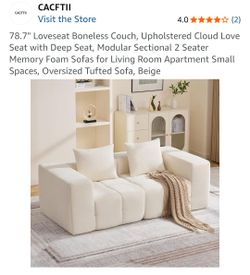 LOVESEAT BONELESS COUCH