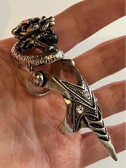 Metal DRAGON Armor Ring - Medieval Games Of Thrones Dungeons & Dragons Halloween Jewelry