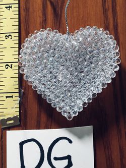 Christmas ornament crystal heart