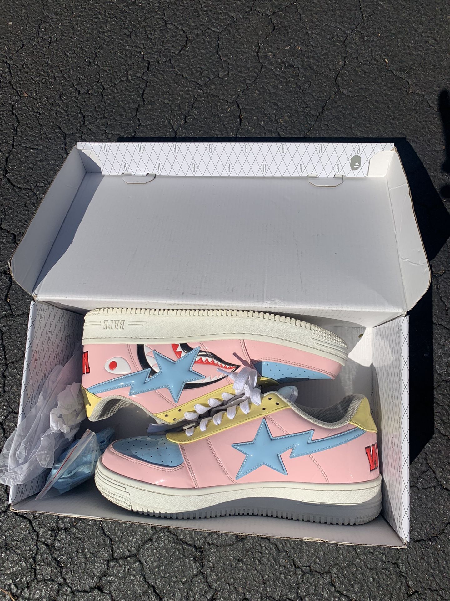 Bapesta Pink Shark 