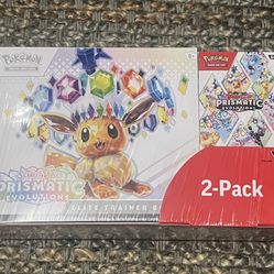 Pokemon Prismatic Evolutions ETB Booster Bundle Costco 2 Pack