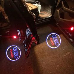 2PCS Car Door Lights Logo Projector Rechargeable Universal,Rechargeable Wireless Car Door Projector Lamp,HD Vehicle Welcome Lights,Shadow Ghost Lamp (