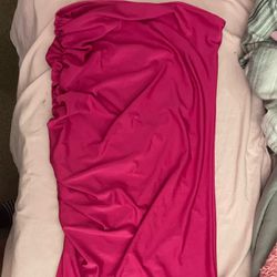 Long Slit Pink Skirt