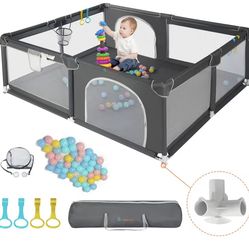 Used- Playpen for Babies and Toddlers, 71"x59" Extra Large Baby Playard