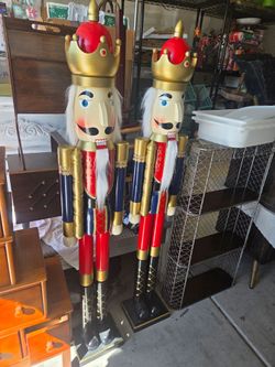 Large Christmas Nutcracker Figurines – Set of 2