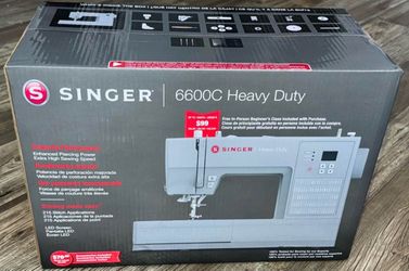 SINGER Heavy Duty 6600 Sewing Machine 215 Stitch Options, LCD Display (Sealed)
