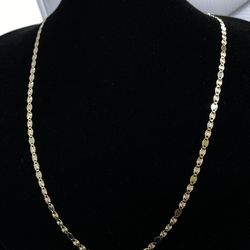 $975 Three Tone Yellow White and Rose Gold Valentino Chain Necklace