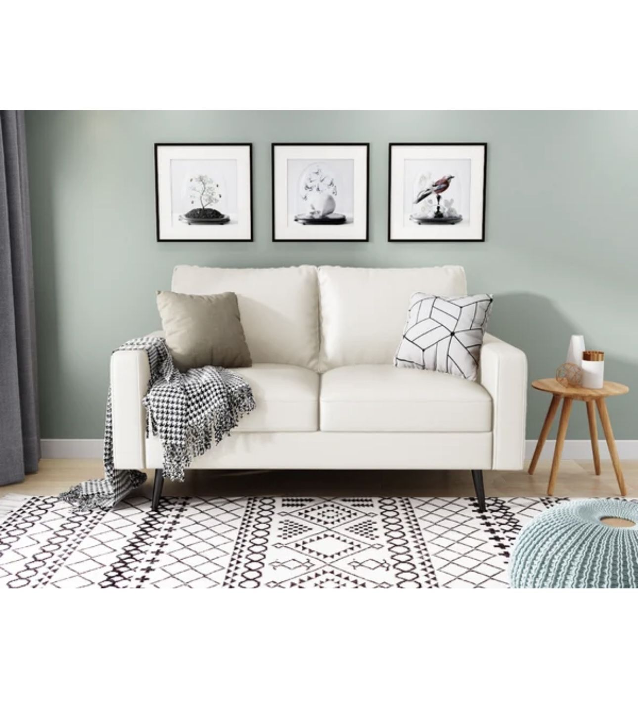 Faux Leather Sofa