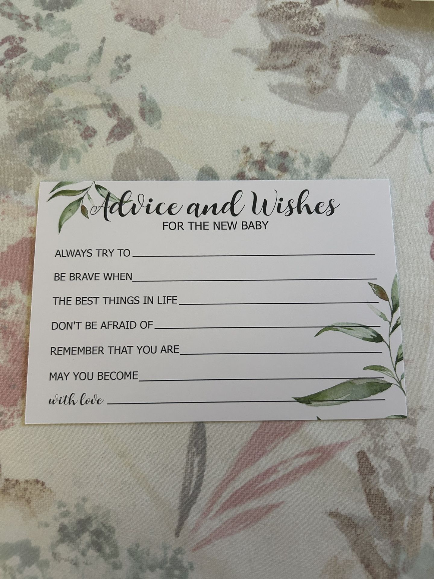 50 Pack Advice and Wishes Cards for Baby Shower Party 4x6 Inch 